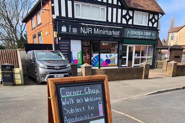The Corner Chop shopfront and its walk-ins board